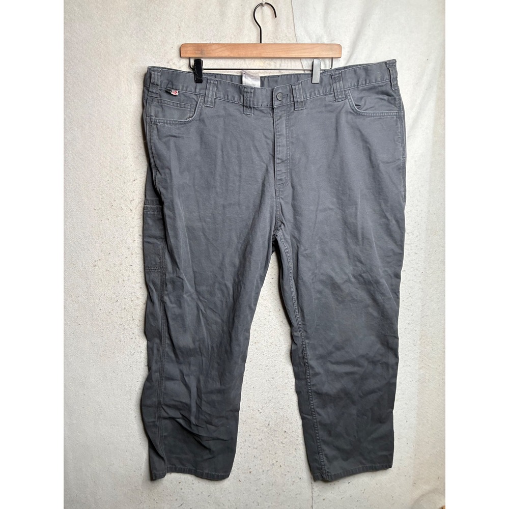 Carhartt FR Flame Resistant Work Pants Mens 46x30 Gray Canvas 104204-029 CAT 2